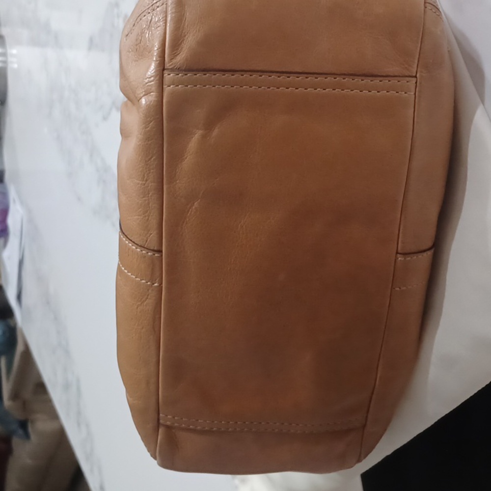 13IN COACH 2008 PLEATED ERGO 12240 TATTERSAL SHOULDER BAG - Picture 9 of 17